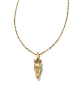 Beau Horse Pendant Necklace In Vintage Gold^Kendra Scott Sale