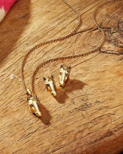 Beau Horse Pendant Necklace In Vintage Gold^Kendra Scott Sale