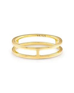 Bennett Double Band Ring In 18K Yellow Gold Vermeil^Kendra Scott Cheap
