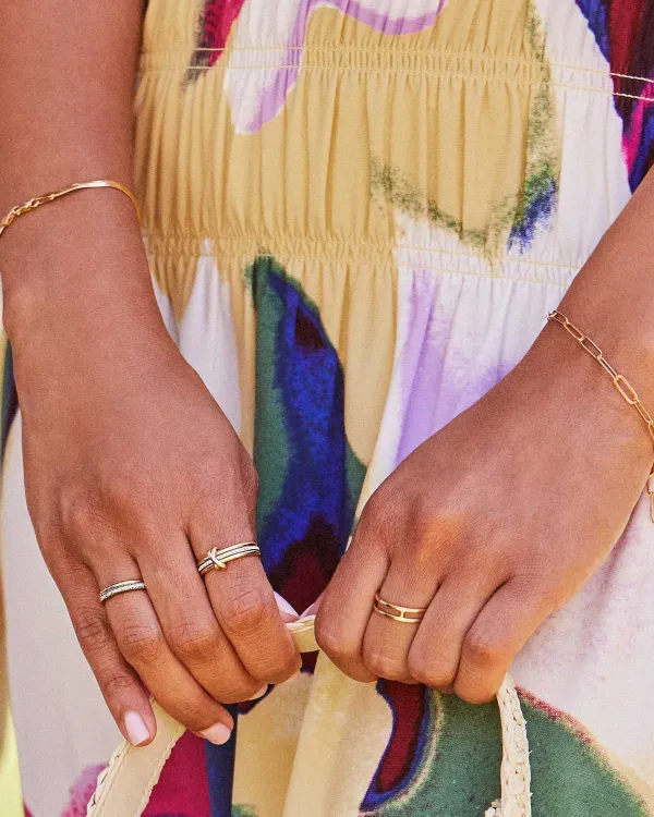 Bennett Double Band Ring In 18K Yellow Gold Vermeil^Kendra Scott Cheap