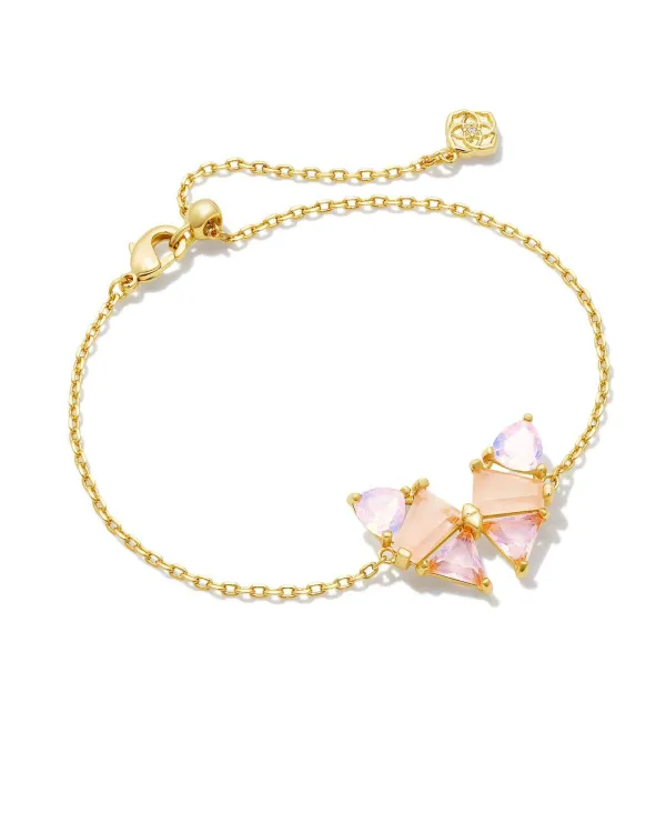 Blair Gold Butterfly Delicate Chain Bracelet In Pink Mix^Kendra Scott Flash Sale