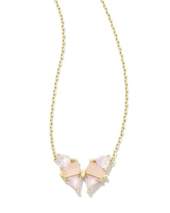 Blair Gold Butterfly Pendant Necklace In Pink Mix^Kendra Scott Shop
