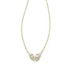 Blair Gold Butterfly Small Short Pendant Necklace In White Crystal^Kendra Scott Shop