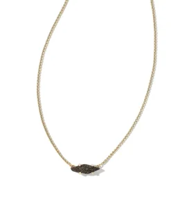 Bridgete Gold Pendant Necklace In Black Drusy^Kendra Scott Outlet