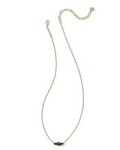 Bridgete Gold Pendant Necklace In Black Drusy^Kendra Scott Outlet