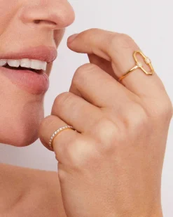 Bristol 18K Gold Vermeil Band Ring In White Sapphire^Kendra Scott Outlet