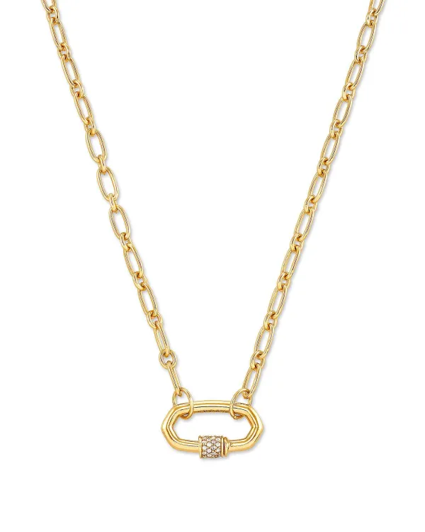 Bristol 18K Gold Vermeil Link Necklace In White Sapphire^Kendra Scott Online