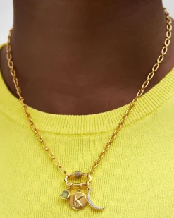Bristol 18K Gold Vermeil Link Necklace In White Sapphire^Kendra Scott Online