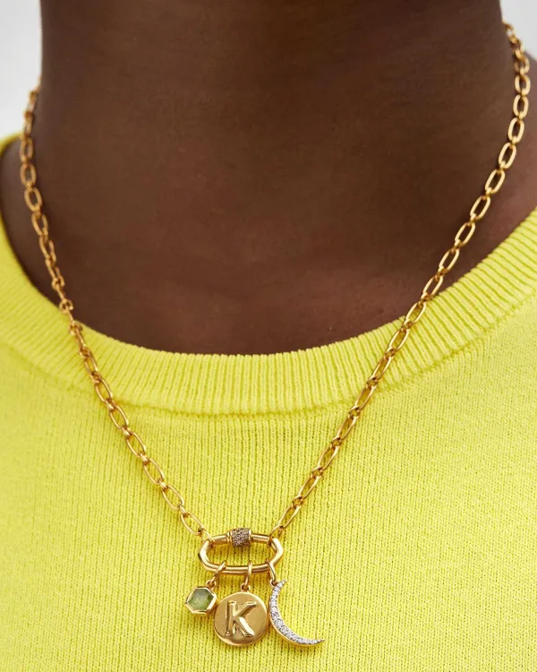 Bristol 18K Gold Vermeil Link Necklace In White Sapphire^Kendra Scott Online