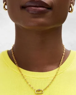 Bristol 18K Gold Vermeil Link Necklace In White Sapphire^Kendra Scott Online