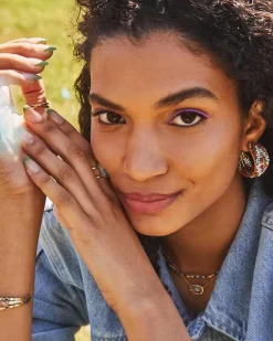 Britt Gold Hoop Earrings In Red Mix^Kendra Scott Cheap