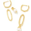 Brooklyn Convertible Pearl 18K Gold Vermeil Charm Earrings In White Pearl^Kendra Scott Cheap