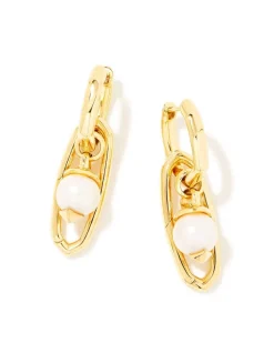 Brooklyn Convertible Pearl 18K Gold Vermeil Charm Earrings In White Pearl^Kendra Scott Cheap
