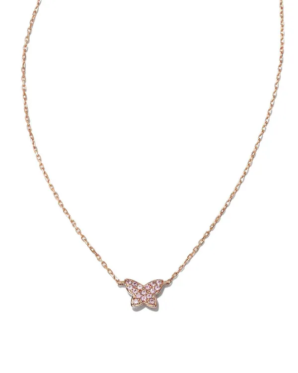 Butterfly 14K Rose Gold Pendant Necklace In Pink Sapphire^Kendra Scott Best