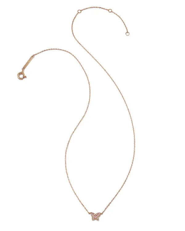 Butterfly 14K Rose Gold Pendant Necklace In Pink Sapphire^Kendra Scott Best