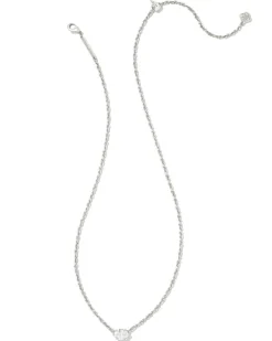 Cailin Silver Pendant Necklace In White Crystal^Kendra Scott Cheap