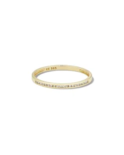 Carey 14K Yellow Gold Band Ring In White Diamond^Kendra Scott Best