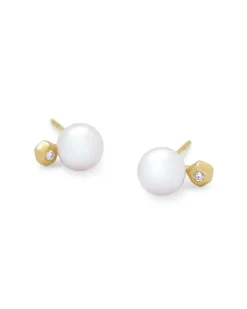 Cathleen 14K Yellow Gold Stud Earrings In Pearl^Kendra Scott Discount