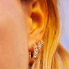 Chandler Gold Huggie Earrings In White Opalite Mix^Kendra Scott Clearance