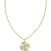 Clover Gold Crystal Short Pendant Necklace In White Crystal^Kendra Scott Online