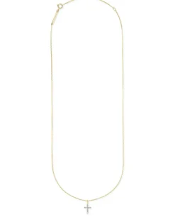 Cross 14K Yellow Gold Pendant Necklace In White Diamonds^Kendra Scott Discount