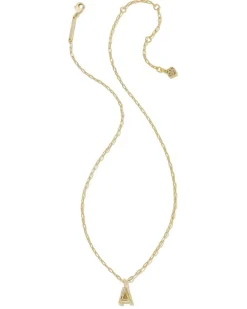 Crystal Letter A Gold Short Pendant Necklace In White Crystal^Kendra Scott Best Sale