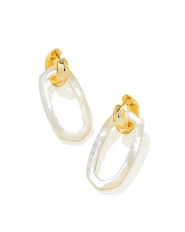 Danielle Gold Convertible Link Earrings In Ivory Mother-Of-Pearl^Kendra Scott Sale