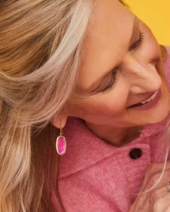 Dani Gold Ridge Frame Drop Earrings In Azalea Illusion^Kendra Scott Cheap