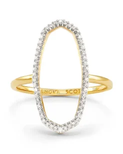 Dani 14K Yellow Gold Open Ring In White Diamond^Kendra Scott Best