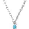 Daphne Convertible Silver Link And Chain Necklace In Variegated Turquoise Magnesite^Kendra Scott Online
