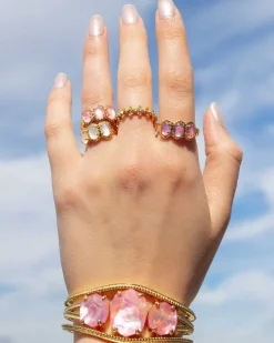 Daphne Gold Statement Cuff In Light Pink Iridescent Abalone^Kendra Scott Best
