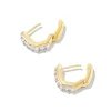 Davie 18K Gold Vermeil Huggie Earrings In White Topaz^Kendra Scott New