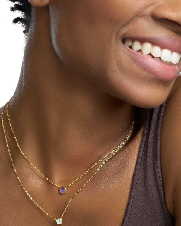 Davie 18K Gold Vermeil Pendant Necklace In Rainbow Moonstone^Kendra Scott Shop