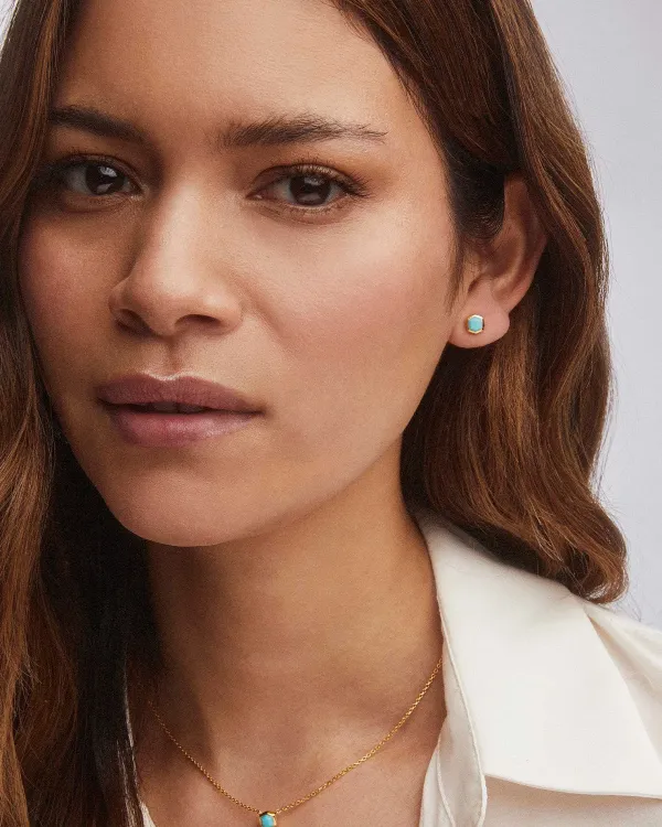 Davie 18K Gold Vermeil Stud Earrings In Turquoise^Kendra Scott Clearance