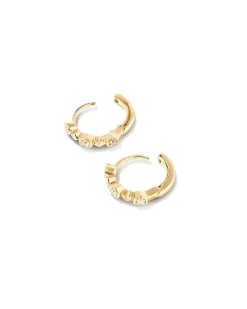 Davie 18K Gold Vermeil Trio Huggie Earrings In White Sapphire^Kendra Scott Store