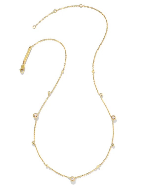 Davie 18K Gold Vermeil Trio Strand Necklace In White Sapphire^Kendra Scott Outlet