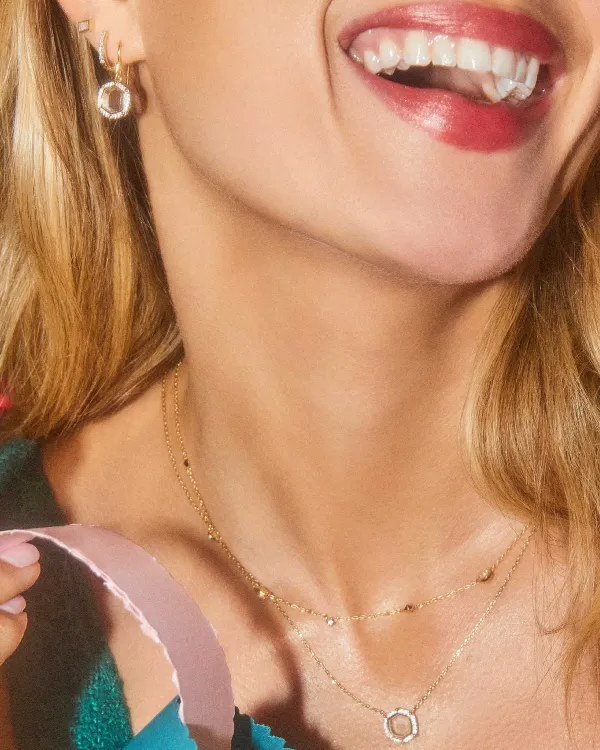 Davie 18K Gold Vermeil Trio Strand Necklace In White Sapphire^Kendra Scott Outlet
