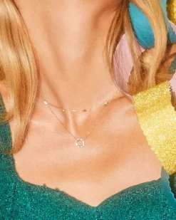 Davie 18K Gold Vermeil Trio Strand Necklace In White Sapphire^Kendra Scott Outlet