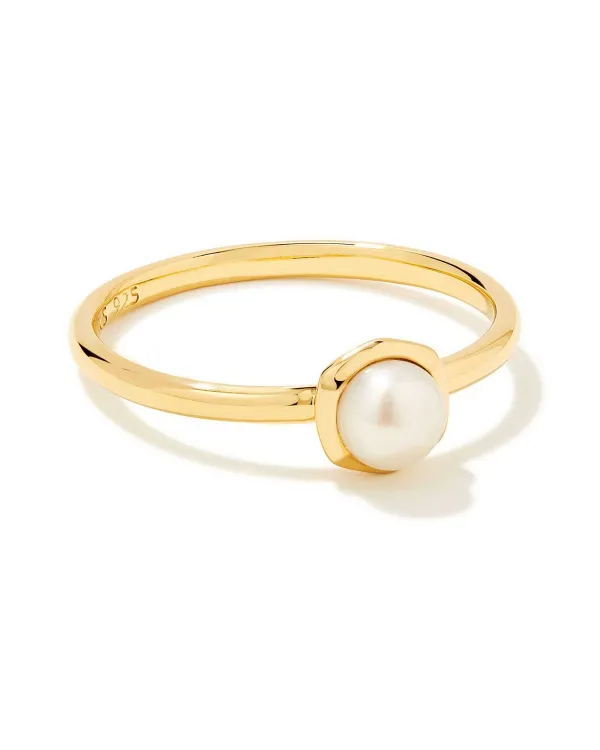 Davie Pearl 18K Gold Vermeil Band Ring In White Pearl^Kendra Scott Discount