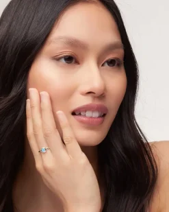 Davie Sterling Silver Band Ring In Aquamarine^Kendra Scott Flash Sale