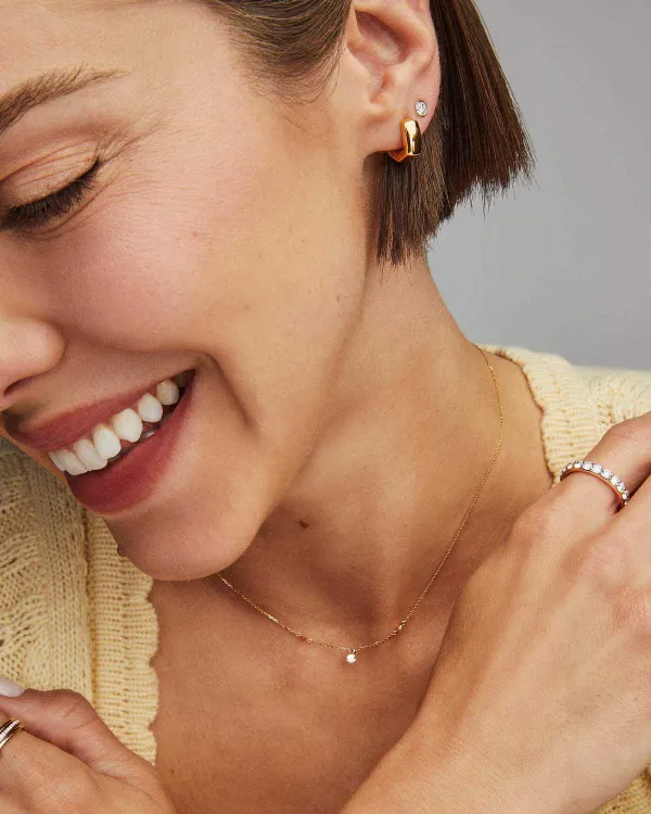 Davie Wide Huggie Earrings In 18K Gold Vermeil^Kendra Scott Best Sale