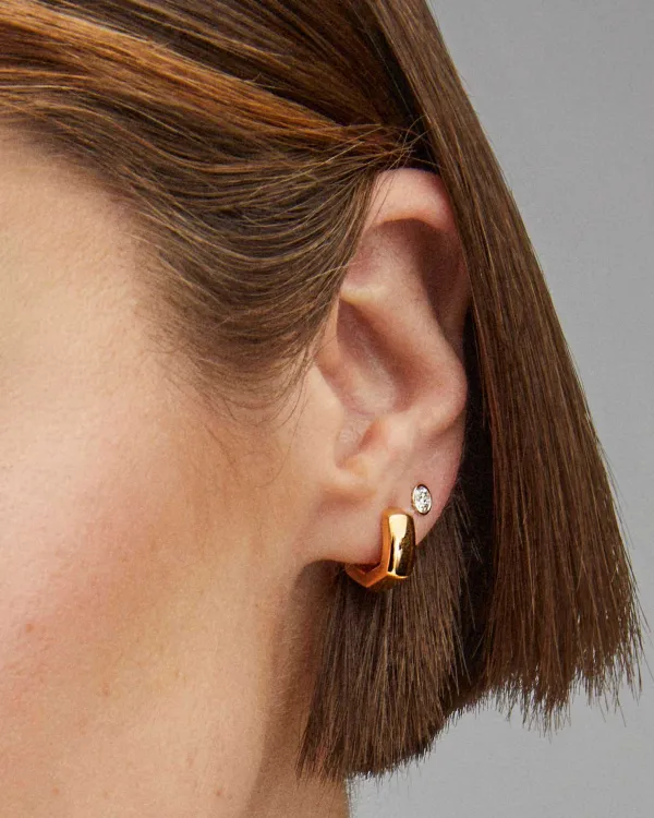Davie Wide Huggie Earrings In 18K Gold Vermeil^Kendra Scott Best Sale