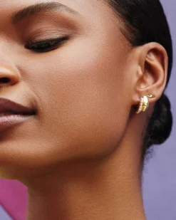 Davie Wide Huggie Earrings In 18K Gold Vermeil^Kendra Scott Best Sale