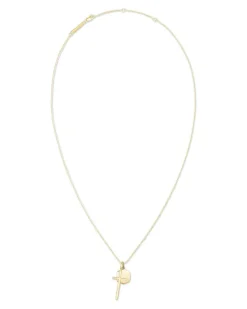 Davis Cross Charm Necklace In 18K Yellow Gold Vermeil^Kendra Scott Best Sale