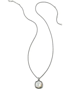 Davis Oxidized Sterling Silver Etch Frame Short Pendant Necklace In Ivory Mother-Of-Pearl^Kendra Scott Fashion