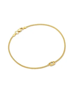 Delaney 18K Gold Vermeil Curb Chain Bracelet In White Sapphire^Kendra Scott Outlet