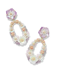 Deliah Convertible Gold Statement Earrings In Pastel Mix^Kendra Scott New