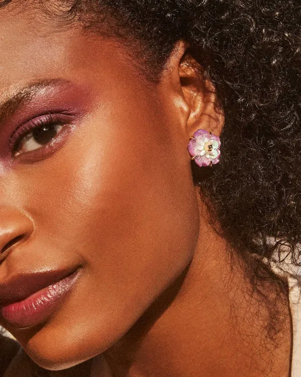 Deliah Convertible Gold Statement Earrings In Pastel Mix^Kendra Scott New