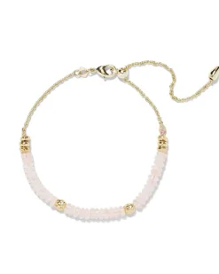 Deliah Gold Delicate Chain Bracelet In Rose Quartz^Kendra Scott Online