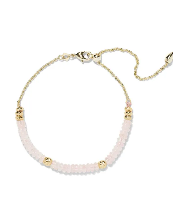 Deliah Gold Delicate Chain Bracelet In Rose Quartz^Kendra Scott Online